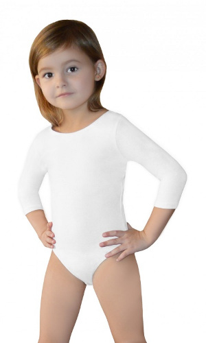 body gimnastyczne kolor biały